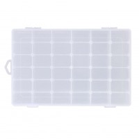 Adjustable 36 Compartment Plastic Storage Box Jewelry Earring Case（Clear）