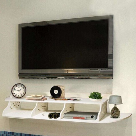 Floating Shelves Chic Wall Mount for CD TV DVD Book Display Storage Modern