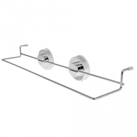 Double Stainless Steel Vacuum Suction Cup Bathroom Towel Shelf Bar Rack