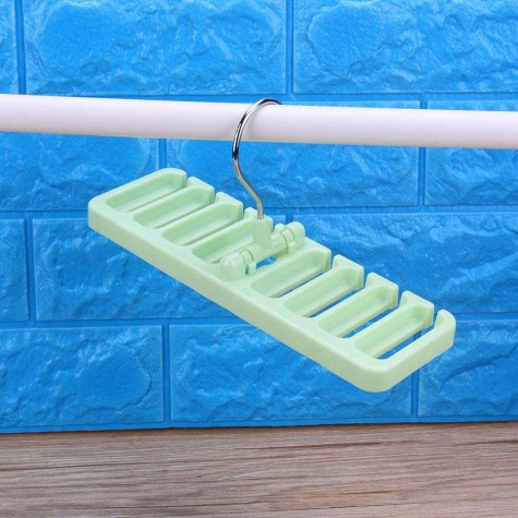 Creative 8-Hole Belt Tie Storage Rack Organizer Holder Hanger Hook(Green)