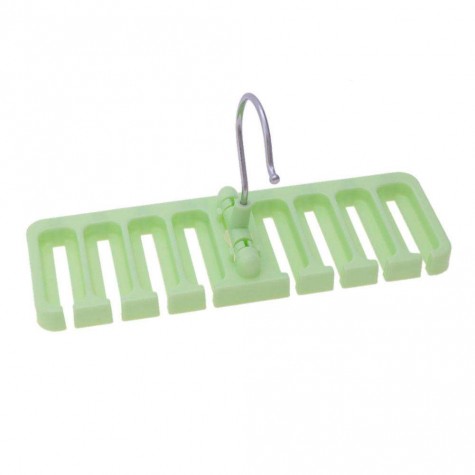 Creative 8-Hole Belt Tie Storage Rack Organizer Holder Hanger Hook(Green)