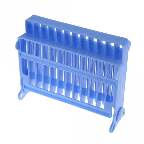 Foldable Dish Bowl Shelf Kitchen Plate Organizer Storage Drying Rack(Blue)