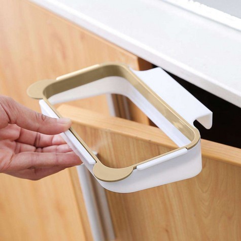 Panda Garbage Bag Holder Plastic Bracket Stand Rack Trash Hanger (Apricot)