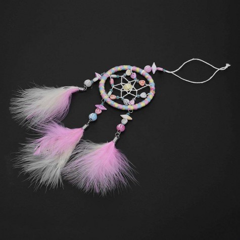 DIY Feathers Handicraft Dreamcatcher Handmade Dream Catcher Net Wall Decor