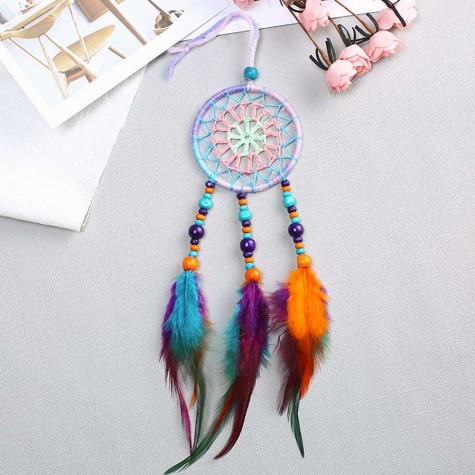 Countryside Feather Dream Catcher Net Beads Dreamcatcher Home Car Decor