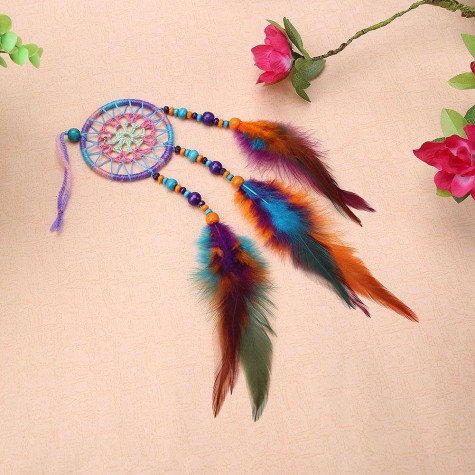 Countryside Feather Dream Catcher Net Beads Dreamcatcher Home Car Decor