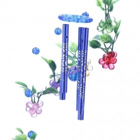 4 Metal Tubes Flowers Wind Chime Garden Door Windows Wall Hanging Ornament