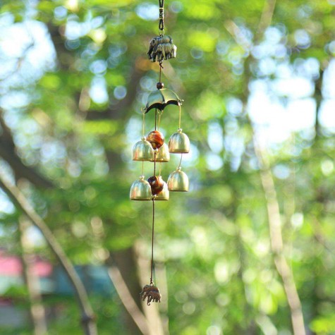 Alloy Metal Wind Chime Chapel Wind Bells Garden Wall Hang Ornament