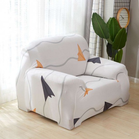 Airplane Print Tight Wrap Slipcover All-Inclusive Elastic Thin Sofa Cover