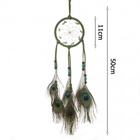 Peafowl Feather Dream Catcher Car Pendant Home Wall Hanging Decor