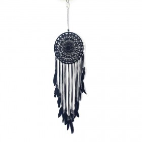 Black ?Feathers Beads Handmade Dreamcatcher Craft Dream Catcher Net Gift