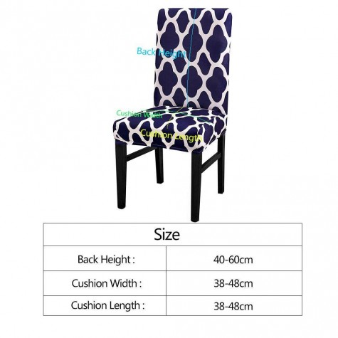 1/4/6pcs Digital Print Elastic Thin Stretch Seat Case Chair Slipcover Decor