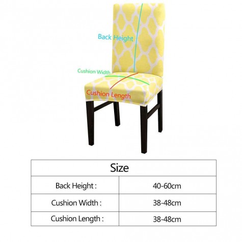 1/4/6pcs Elastic Thin Chair Cover Digital Print Stretch Seat Case Slipcover