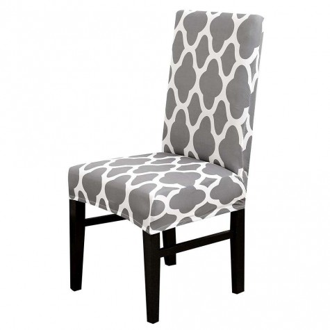 1/4/6pcs Digital Print Elastic Thin Chair Cover Stretch Seat Case Slipcover