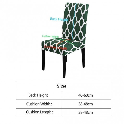Printed Chair Cover Elastic Slipcover Removable Anti Dirty Seat Cushion
