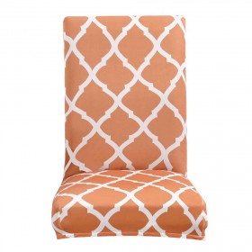 Printing Stretch Chair Cover Slipcover Banquet Hotel Home Decoration Orange