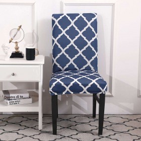 Printing Stretch Chair Cover Slipcover Hotel Home Decoration Lake Blue