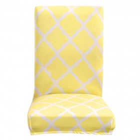 Printing Stretch Chair Cover Elastic Slipcover Hotel Home Decoration Yellow