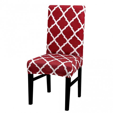 Stretch Geometry Print Modern Chair Cover Removable Hotel Party Slipcover