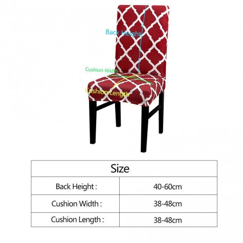 Stretch Geometry Print Modern Chair Cover Removable Hotel Party Slipcover