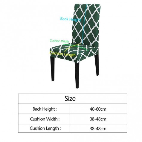 Digital Dining Chair Cover Removable Anti-dirty Seat Cushion
