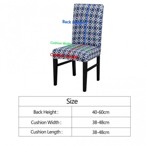 1/4/6pcs Digital Chair Cover Elastic Thin Seat Cushion Slipcover