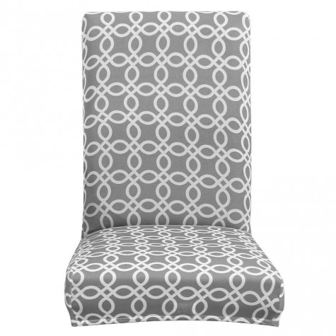 1/4/6pcs Village Stretch Chair Cover Print Elastic Thin Seat Case Slipcover