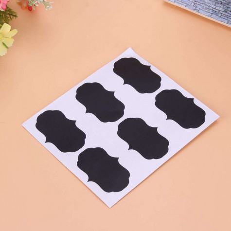 60PCS Wedding Kitchen Jars Blackboard Stickers Chalkboard Lables Irregular