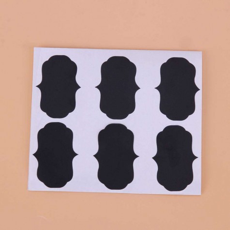 60PCS Wedding Kitchen Jars Blackboard Stickers Chalkboard Lables Irregular